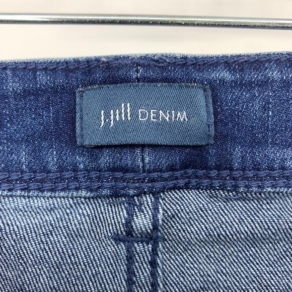 J.Jill Kick Flare Ankle Jeans Womens Size 6 Distressed Medium Wash Denim - Picture 6 of 8